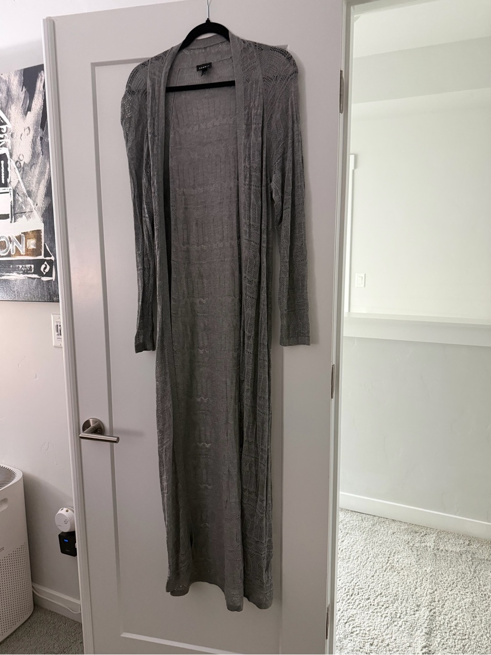 torrid Long Open-Front Knit Maxi Cardigan Dress - Gray